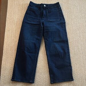 Quince Bella Stretch Patch Pocket Wide Leg Jeans